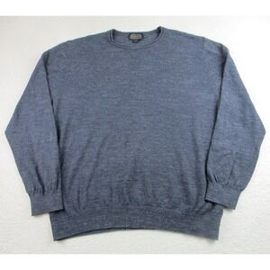 Pendleton‎ Sweater Mens 2XL Blue Heather Pullover Crewneck Wool Blend Classic